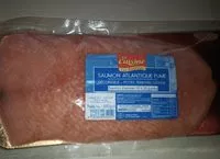 Mängden socker i Saumon atlantique fume decongele - petites tranches cocktail