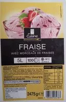 Mängden socker i Fraise avec morceaux de fraises