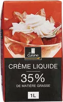 Mängden socker i Crème liquide 35% de matière grasse