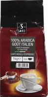 Mängden socker i 100% ARABICA GOÛT ITALIEN Café puissant et raffiné