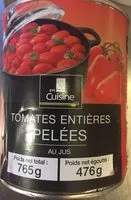 Mängden socker i Tomates entières pelées au jus