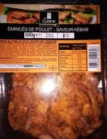 Mängden socker i Émincés de poulet- saveur kebab