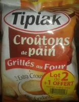 Mängden socker i Croûtons de pains