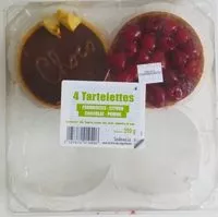 Mängden socker i 4 Tartelettes