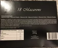Mängden socker i 18 macarons
