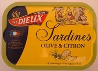Mängden socker i 1/6 sardines olive et citron