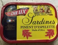 Mängden socker i Sardines Piment d'espelette Huile d'olive