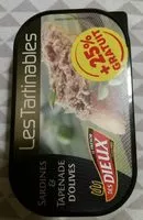 Mängden socker i Les Tartinables - Sardines & tapenade d'olives