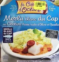 Mängden socker i Merlu blanc du Cap au Chorizo, purée, huile d'olive et basilic