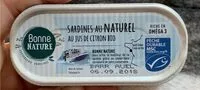 Mängden socker i Sardines au naturel au jus de citron bio