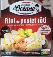 Mängden socker i Filet de Poulet Gratin pommes de terre chou-fleur