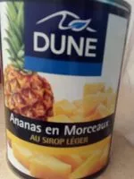 Mängden socker i Ananas en Morceaux au sirop léger