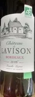 Mängden socker i Château de Lavison Bordeaux 2016 (14%)