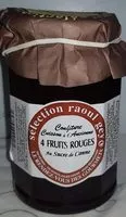 Mängden socker i Confiture 4 fruit rouges