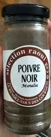 Mängden socker i Poivre noir moulu