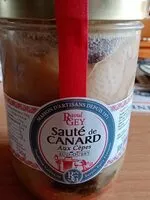Mängden socker i Sauté de canard