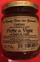 Mängden socker i Confiture Pêche de Vigne