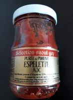 Mängden socker i Purée de piment d'espelette