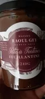 Mängden socker i Pâte à tartiner Feuillantine