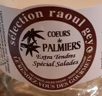 Mängden socker i Coeurs de palmiers