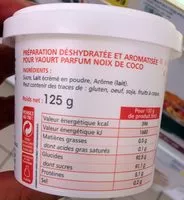 Mängden socker i Aromatisation pour yaourtière arôme noix de coco