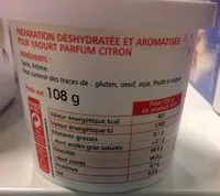 Mängden socker i Aromatisation pour yaourtière arôme citron