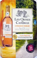 Mängden socker i Vin Cinsault-Syrah Pays d'Oc IGP Les Ormes de Cambras
