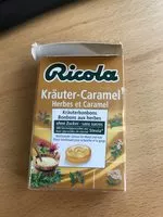 Mängden socker i Ricola Herbes et Caramel
