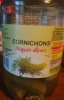 Mängden socker i Cornichons aigres-doux