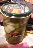 Mängden socker i Cornichon au vinaigre
