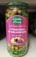 Mängden socker i Cornichons extra fins 2 vinaigres et balsamique