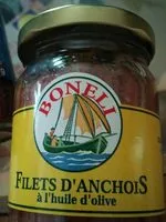 Mängden socker i Filets d'anchois à l'huile d'olive