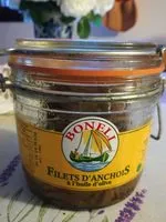 Mängden socker i Filets d'anchois à l'huile d'olive