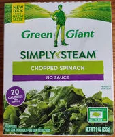 Mängden socker i chopped spinach (no sauce)