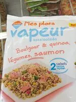 Mängden socker i Mes plats vapeur assaisonnés boulgour et quinoa légumes saumon