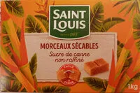 Mängden socker i morceaux sécables  sucre de canne non raffiné