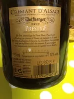 Mängden socker i Crémant d'Alsace Wolfberger brut prestige