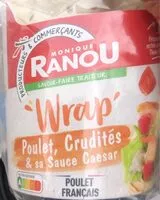 Mängden socker i Wrap poulet, crudités & sa sauce caesar