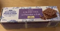 Mängden socker i Fines gaufrettes enrobées de chocolat au lait 100g Casino Guichard Perrachon