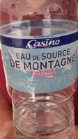 Mängden socker i Eau de source de montagne Aes Source Roches des Ecrins