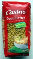Mängden socker i Coquillettes - pâtes de qualité supérieure