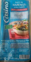 Mängden socker i Filets de Harengs fumés doux à l'huile, aux épices et aux aromates