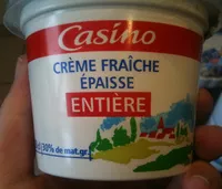 Mängden socker i Crème fraîche épaisse entière