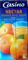 Mängden socker i Nectar d'orange à base de jus fruits à base de concentrés