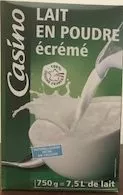 Mängden socker i Lait en poudre écrémé