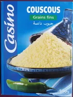 Mängden socker i Couscous grains fins