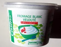 Mängden socker i Fromage blanc velouté 7,6% de matières grasses sur produit fini