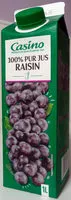 Mängden socker i 100 % Pur jus de raisin