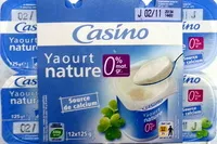 Mängden socker i Yaourt nature 0% mat. gr
