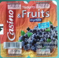 Mängden socker i Yaourt à la myrtille avec morceaux